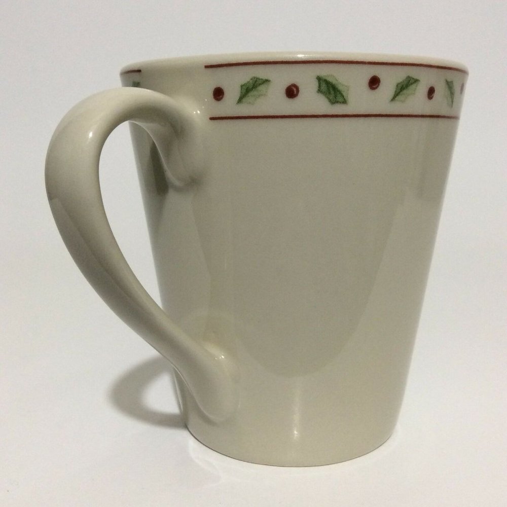 CHRISTMAS merry brite coffee mug cup poinsettia - Picture 8 of 12